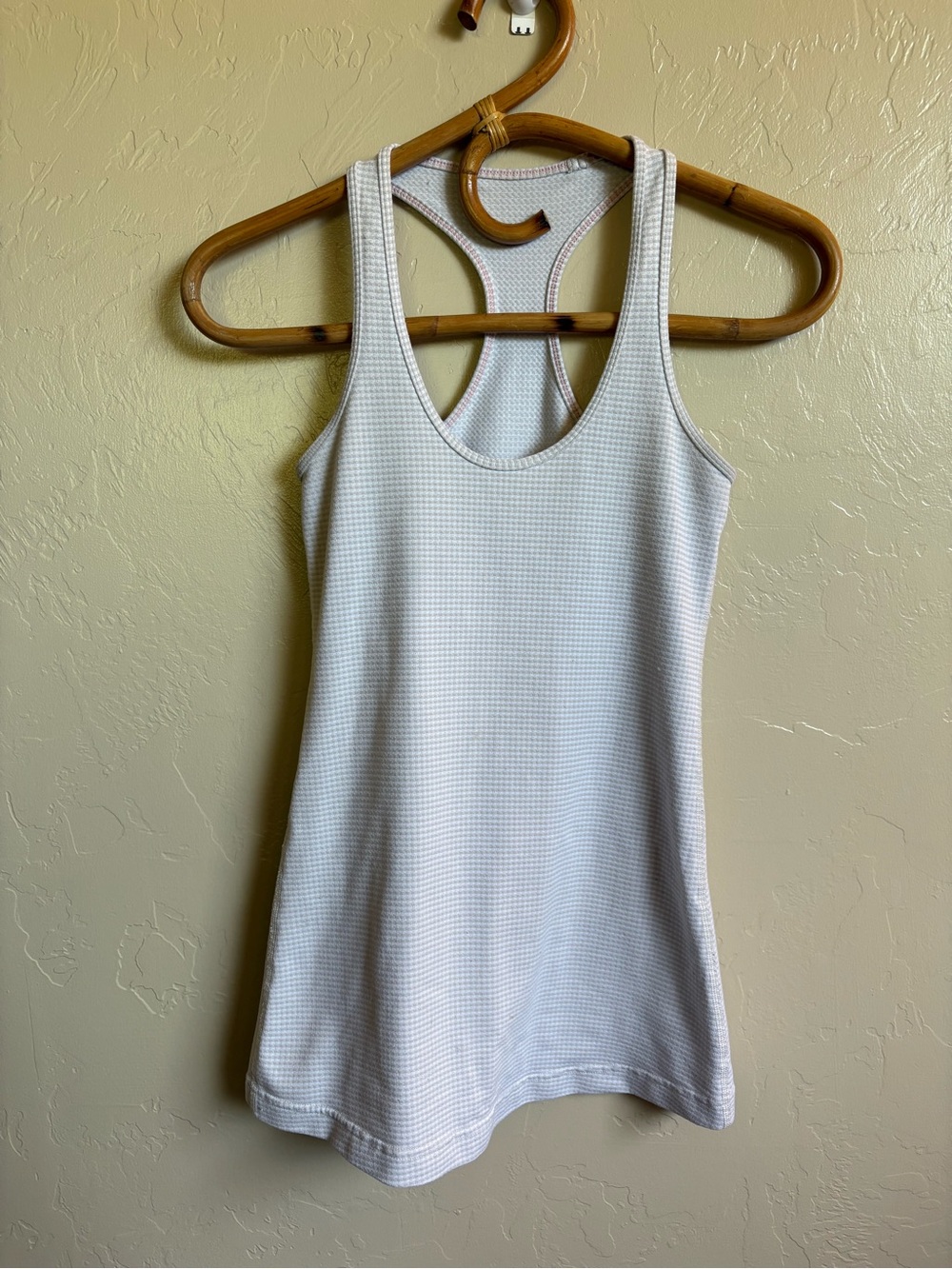 Lululemon Cool Racerback Athletic Yoga Workout Tank Top Gingham Dune